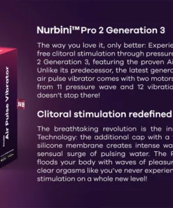 Nurbini™ Pro الجيل الثاني من هزاز تحفيز البظر بتقنية نبض الهواء مع تقنية الهواء السائل