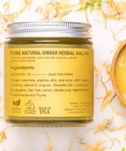 ORGANIC PURE NATURAL GINGER HERBAL SALVE 4OZ