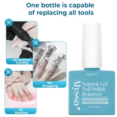 Furzero™ Alyssa Natural Gel Nail Polish Remover