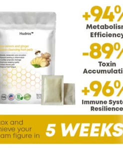 Hudros™ Bee Venom And Ginger Detox Cleasing Foot Pads