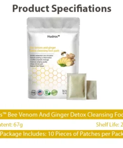Hudros™ Bee Venom And Ginger Detox Cleasing Foot Pads