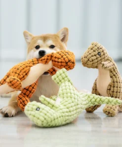LEBURI® Squeaky Plush Dinosaur Dog Toys