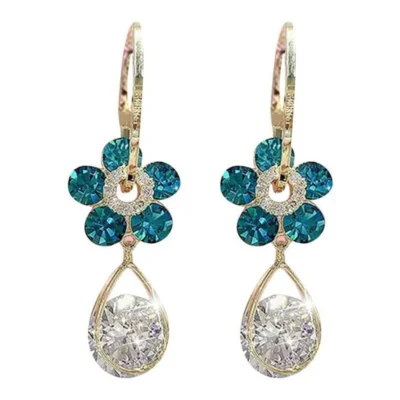 Oneswear™ Crystal Flower Germanium Earrings - Lymphatic Drainage
