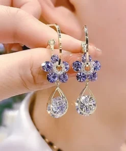 Oneswear™ Crystal Flower Germanium Earrings