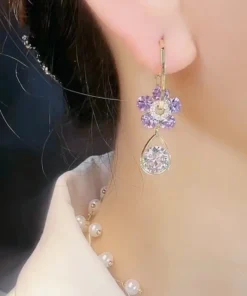 Oneswear™ Crystal Flower Germanium Earrings
