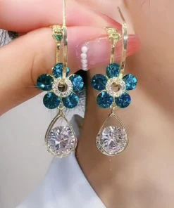 Oneswear™ Crystal Flower Germanium Earrings