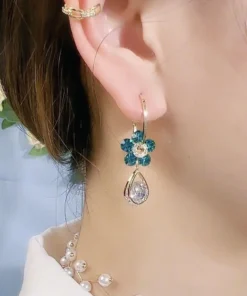 Oneswear™ Crystal Flower Germanium Earrings
