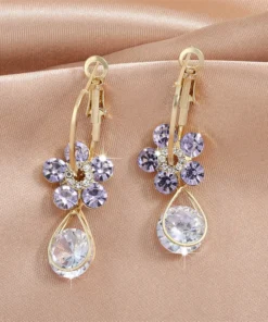 Oneswear™ Crystal Flower Germanium Earrings