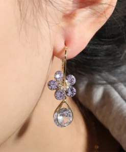 Oneswear™ Crystal Flower Germanium Earrings