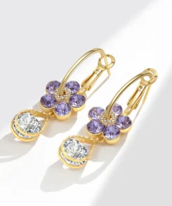 Oneswear™ Crystal Flower Germanium Earrings
