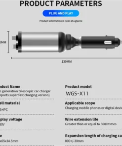 4-in-1 Schnelllade-Autoadapter