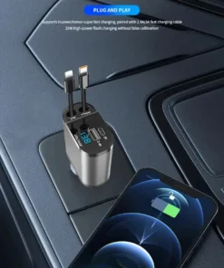 4-in-1 Schnelllade-Autoadapter