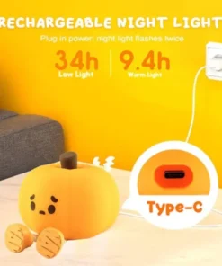 Cute Silicone Pumpkin Night Light