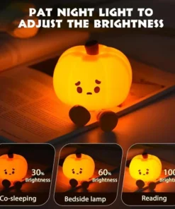 Cute Silicone Pumpkin Night Light