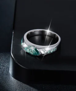 DIYSTAR Magnetology Moissanite Diamond Ring