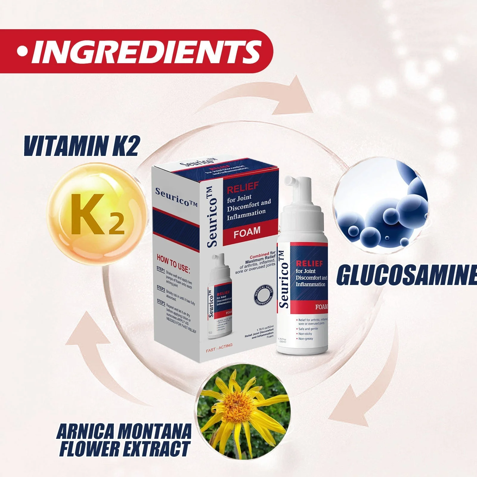 Seurico™ Schaumspray gegen Gelenk- und Knochenschmerzen