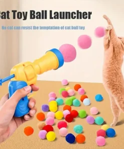 Pet Interactive Plush Ball Shooting Gun