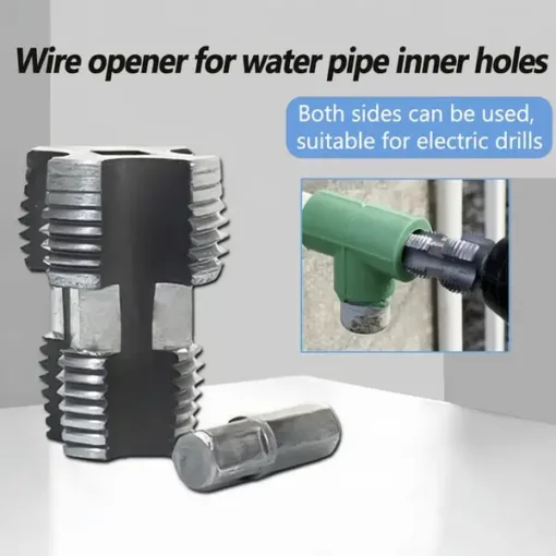 Electric Drill Compatible PVC Pipe Threader Kit with Various Die Sizes - Image 4