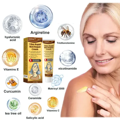 كريم Lotmay™ 7-Day Rapid Skin Rapair المعتمد من أطباء الجلدية في الولايات المتحدة - الصورة 10
