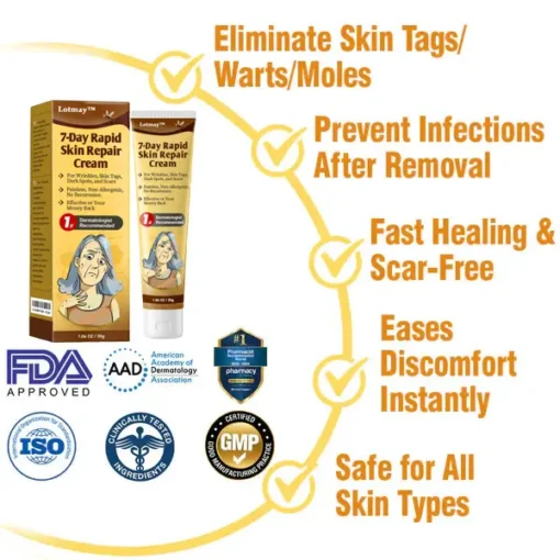 كريم Lotmay™ 7-Day Rapid Skin Rapair المعتمد من أطباء الجلدية في الولايات المتحدة - الصورة 11