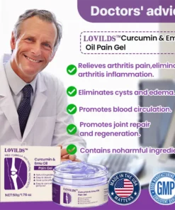Gel antidouleur à la curcumine et à l'huile d'émeu LOVILDS™