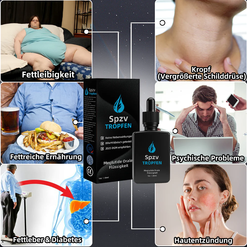 𝐒𝐩𝐳𝐯™ 𝐌𝐞𝐠𝐥𝐮𝐭𝐢𝐝𝐞 𝐎𝐫𝐚𝐥𝐞 𝐅𝐥ü𝐬𝐬𝐢𝐠𝐤𝐞𝐢𝐭 (Fettverbrennungsprodukt in Lebensmittelqualität, entwickelt von der Medizinischen Fakultät der Universität Heidelberg)