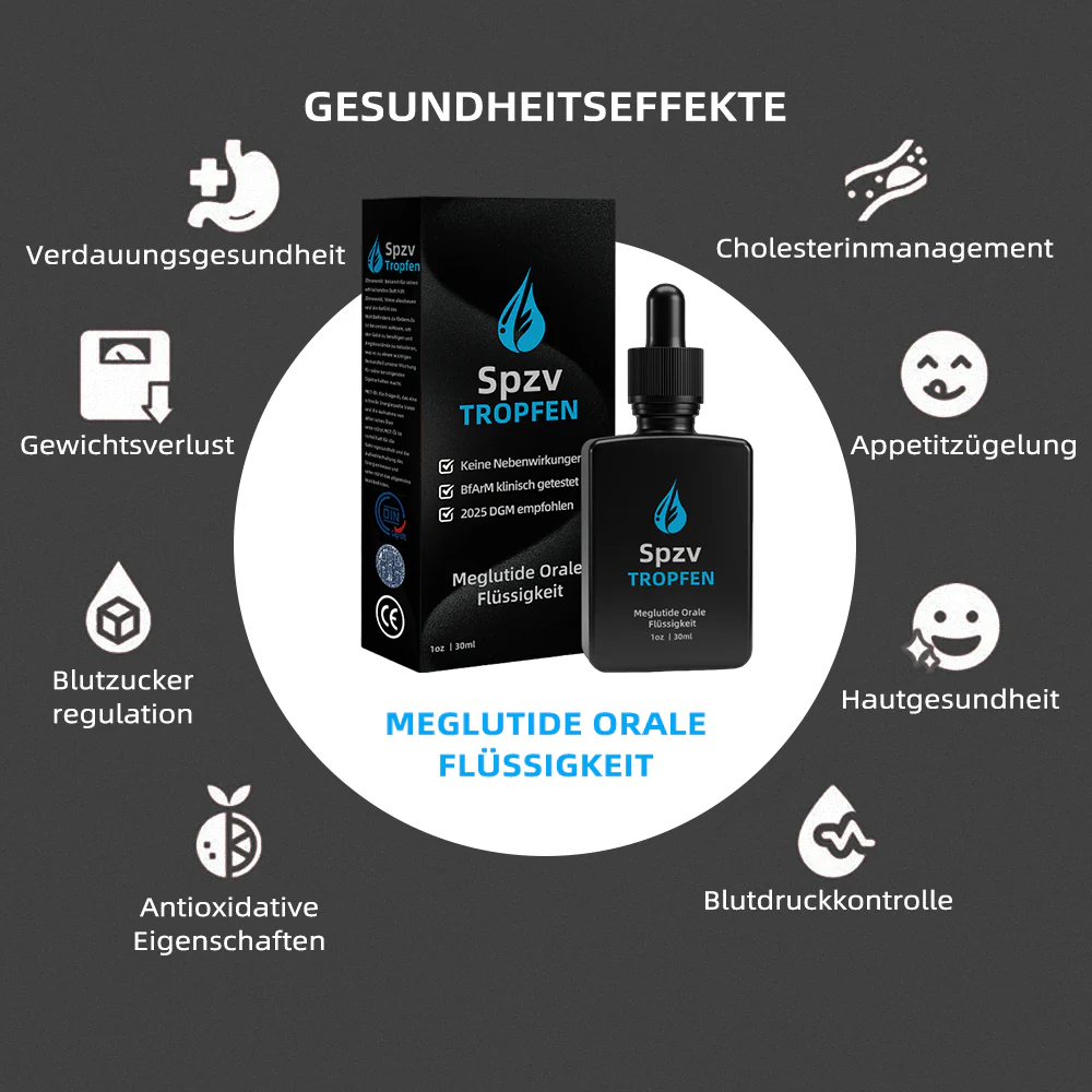 𝐒𝐩𝐳𝐯™ 𝐌𝐞𝐠𝐥𝐮𝐭𝐢𝐝𝐞 𝐎𝐫𝐚𝐥𝐞 𝐅𝐥ü𝐬𝐬𝐢𝐠𝐤𝐞𝐢𝐭 (Fettverbrennungsprodukt in Lebensmittelqualität, entwickelt von der Medizinischen Fakultät der Universität Heidelberg)