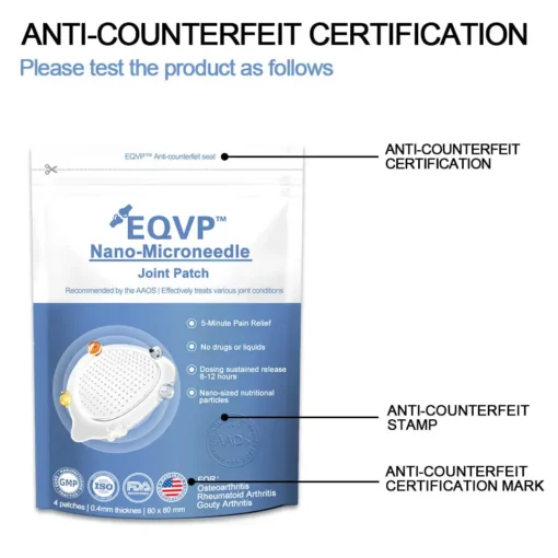 EQVP® Hivatalos Áruház Hialuronsav Nano-mikrotűs ízületi tapasz