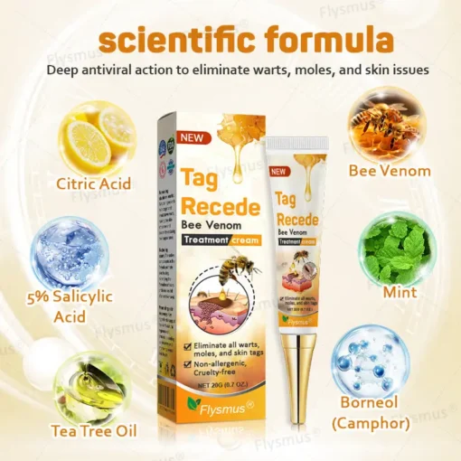 Flysmus® Tag Recede Bee Venom tratamendu krema