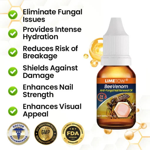 LIMETOW® BeeVenom gombaellenes körömmegújító olaj