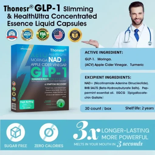 𝗧𝗵𝗼𝗻𝗲𝘀𝗿® 𝐆𝐋𝐏-𝟏 𝐒𝐥𝐢𝐦𝐦𝐢𝐧𝐠 & 𝐇𝐞𝐚𝐥𝐭𝐡 𝐔𝐥𝐭𝐫𝐚 𝐂𝐨𝐧𝐜𝐞𝐧𝐭𝐫𝐚𝐭𝐞𝐝 𝐄𝐬𝐬𝐞𝐧𝐜𝐞 𝐋𝐢𝐪𝐮𝐢𝐝 𝐏𝐞𝐚𝐫𝐥𝐬 - 𝐍𝐀𝐃+ 𝐌𝐨𝐫𝐢𝐧𝐠𝐚 & 𝐀𝐂𝐕 & 𝐊𝐞𝐭𝐨 𝐁𝐇𝐁