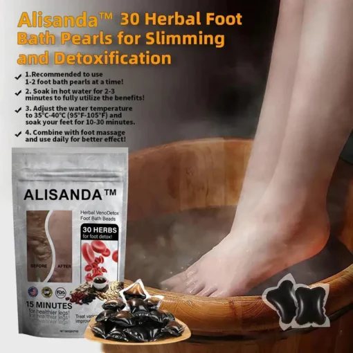 Hạt ngâm chân thảo dược Alisanda™ VenoDetox (Hạt massage chân thảo dược Alisanda™ Herbal VenoDetox)