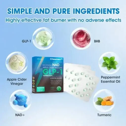 Cheemex™ GLP-1 Slimming & Health Ultra Concentrated Essence Liquid Pearls – NAD+ Moringa & ACV