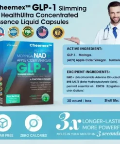 Cheemex™ GLP-1 Slimming & Health Ultra Concentrated Essence Liquid Pearls – NAD+ Moringa & ACV