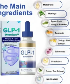 Glowrizon™GLP-1 Slimming & Health Boost Drops Pembakar lemak bermutu makanan Dikembangkan oleh The Obesity Society