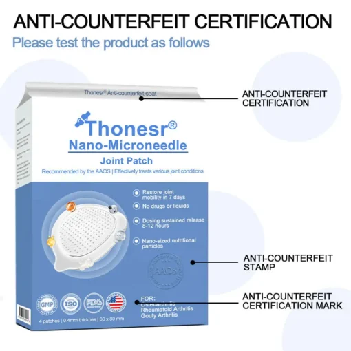 Thonesr® 나노 마이크로니들 관절 패치