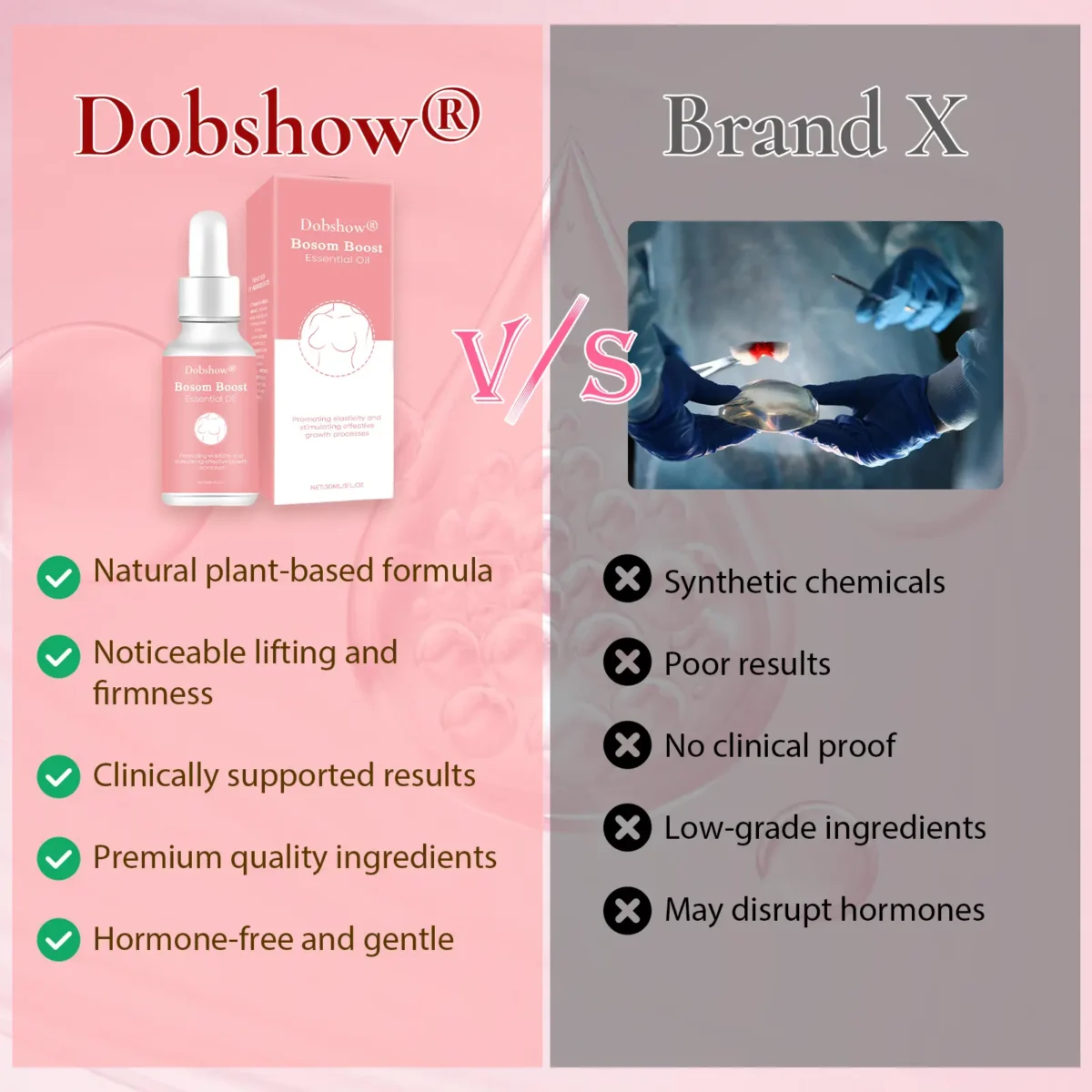 Tinh dầu định hình ngực Dobshow® Tự nhiên & Hữu cơ