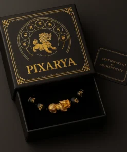 PIXARYA™ সোনার পিক্সিউ সহ অবসিডিয়ান এনার্জি ব্রেসলেট - আধ্যাত্মিক সম্পদ এবং সুরক্ষা