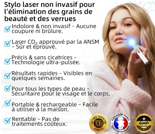 kidsneed® Grains de beauté dan verrues non invasif Stylo laser d'élimination