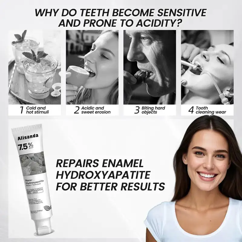 Alisanda 7.5% nHAP Nano-Hydroxyapatite Repair &Protect Toothpas