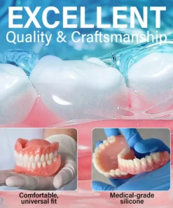 ✅ Made and Shipped from the US |  Suction-fit Complete Denture🍀