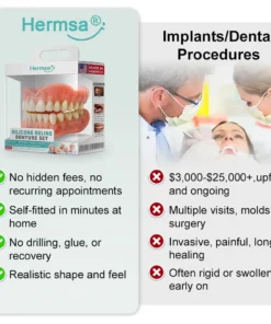 Hermsa® Advanced Customized Full Denture Set（✅Clinically backed comfort-fit dentures —  Trusted by 8,000+ US users for all-day comfort.）