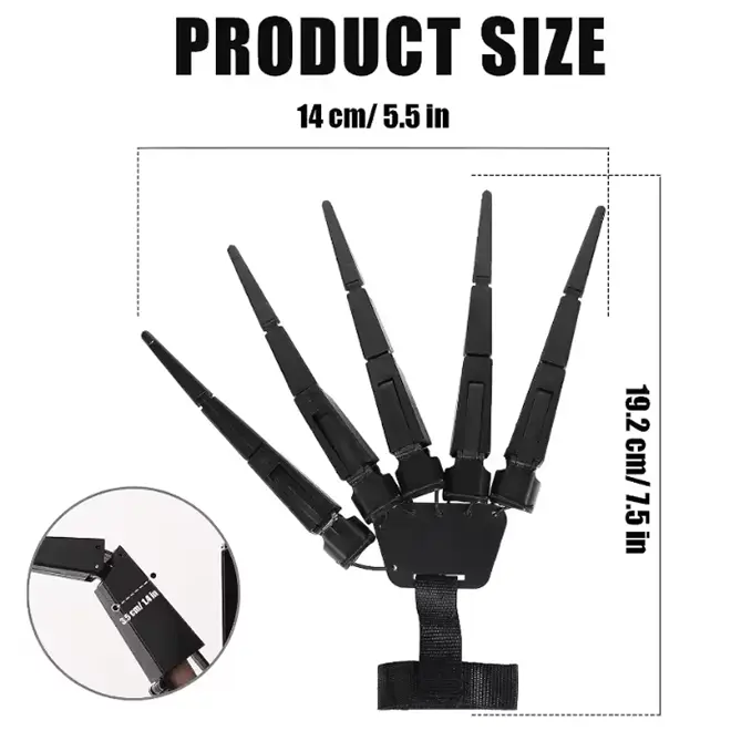 ہالووین آرٹیکولیٹڈ فنگرز تمام انگلیوں کے سائز میں فٹ بیٹھتی ہیں۔