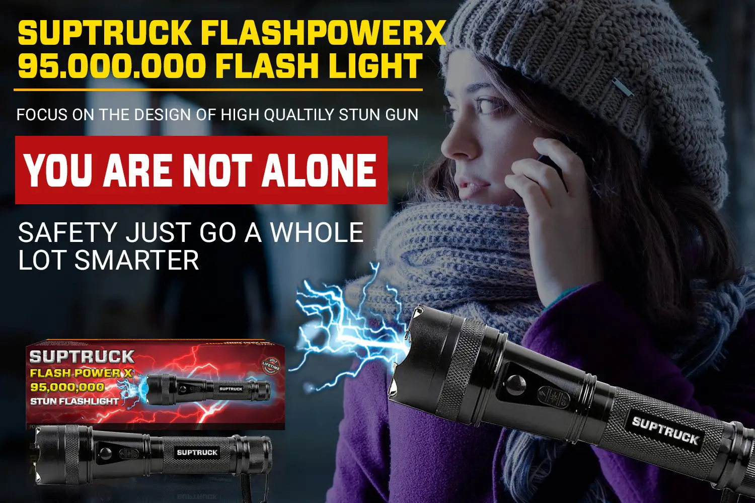 SUPTRUCK™ Flash Power X95 Hi-Tech Flashlight