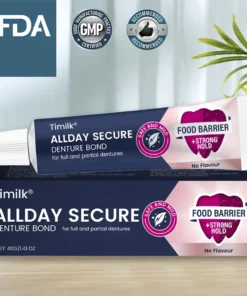 Timilk® AllDay Secure Denture Bond — Fit Seal, Secure Hold Up to 4 Days