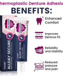 Timilk® AllDay Secure Denture Bond — Fit Seal, Secure Hold Up to 4 Days