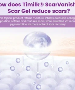 Timilk® ScarVanisher Scar Gel جو 2 ہفتوں میں نشانات اور اسٹریچ مارکس کو واضح طور پر کم کرتا ہے