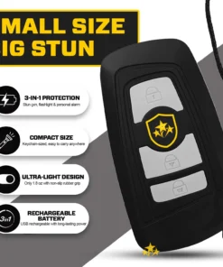 VOLTIC V77 3in1 Stun & Flashlight & Alarm Car Keychain