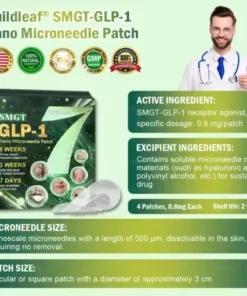 Buildleaf® SMGT-GLP-1 Nano Microneedle Patch with Collagen Peptides &Matrixyl 3000