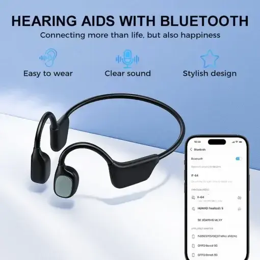 Cougex Bone Conduction Smart Hearing Aid Bluetooth Earphones